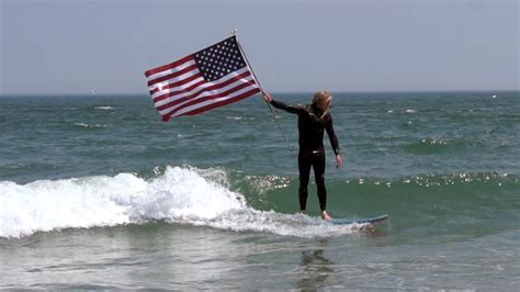 happy  american flag surf youtube