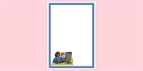 children   computer page border page borders twinkl