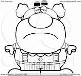 Clown Cartoon Circus Outlined Pudgy Happy Clipart Depressed Surprised Cory Thoman Coloring Vector 2021 Royalty Clipartof Collc0121 sketch template