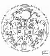 Aztec Sun Drawing Coloring Pages Mandalas Stone Getdrawings sketch template
