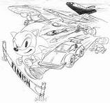 Sonic Racing sketch template