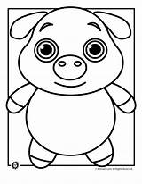 Pig Coloring Pages Printable Picolour sketch template