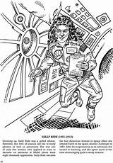 Sally Ride Coloring Pages Space Doverpublications Color sketch template