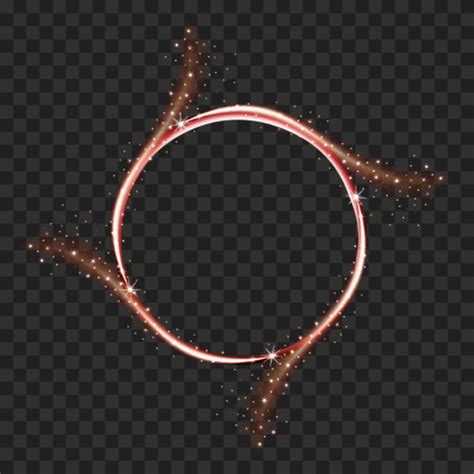 hd red glowing luminous light ring circle effect png citypng