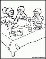 Coloring Table Pages Dinner Dining Room Setting Thanksgiving Bedroom Drawing Kids Color Getdrawings Popular Getcolorings Coloringhome sketch template