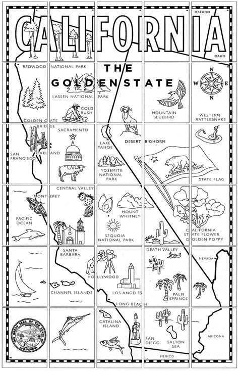 california state map printable california regions california missions
