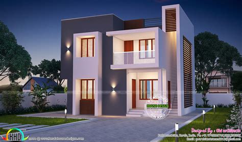beautiful small modern home  floor plan kerala home design
