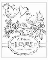 Coloring Pages Friends Adult Color Sheets Valentine Forever Printable Bible Colouring Friend Scrapbook Adults Kids Loves Times Book Sheet Patterns sketch template