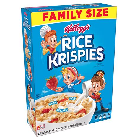 kelloggs rice krispies breakfast cereal fat  family size  oz