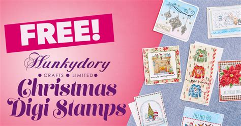 hunkydory christmas digi stamps paper craft