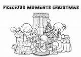 Coloring Christmas Precious Moments Pages Popular sketch template