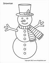 Snowman Printable Firstpalette Man Gingerbread Coloring Pages Christmas Templates sketch template