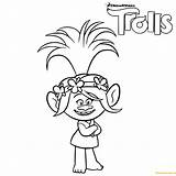 Trolls Poppy Coloring Troll Pages Princess Printable Dreamworks Movie Color Para Colorear Print Dibujos Sheet Disney Book Kids Template Online sketch template