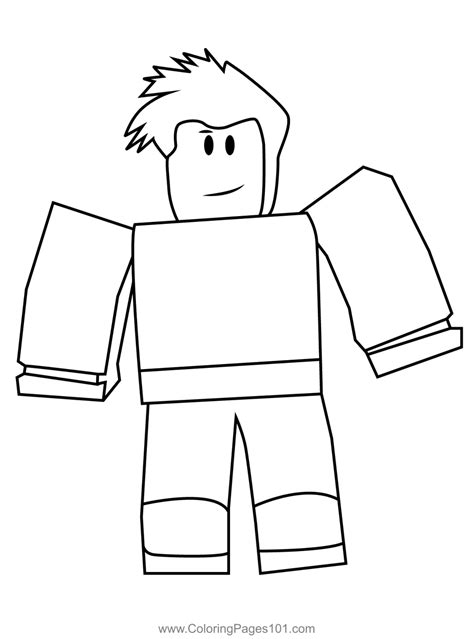 roblox character coloring page  kids  roblox printable
