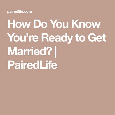 How Do You Know You’re Ready To Get Married Getting