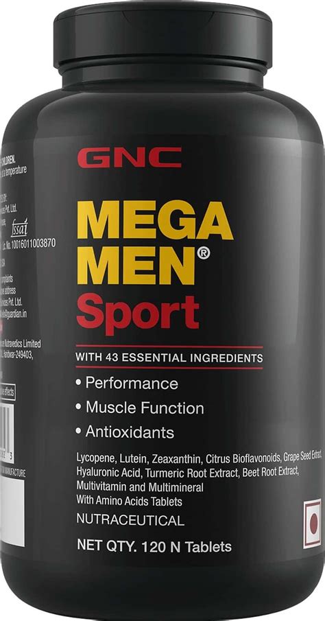 buy gnc mega men sport multivitamin  men  premium ingredients