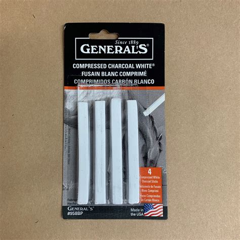 generals compressed white charcoal  stick set