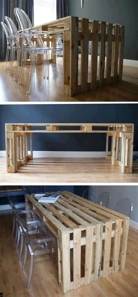 table en palette  idees pour fabriquer votre propre table en bois