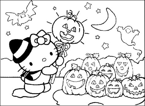 kitty halloween coloring pages  kitty
