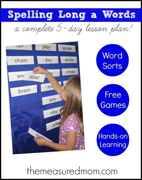 spelling long a words a complete 5 day lesson plan with printables the measured mom