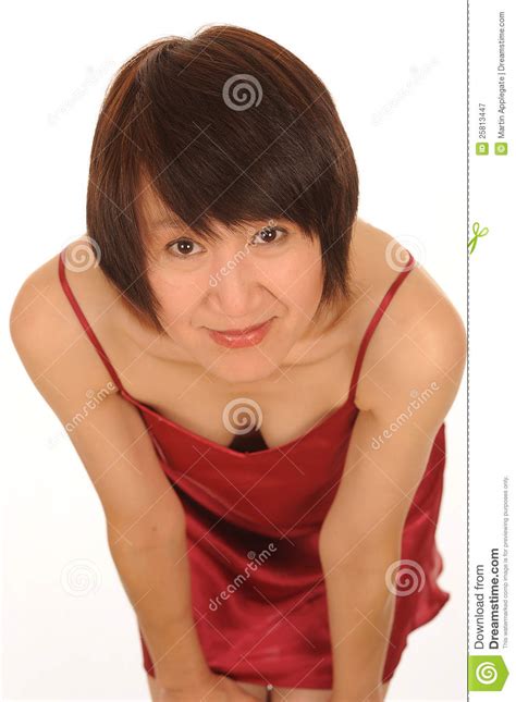 asian woman bowing stock image image of hands brown 25813447