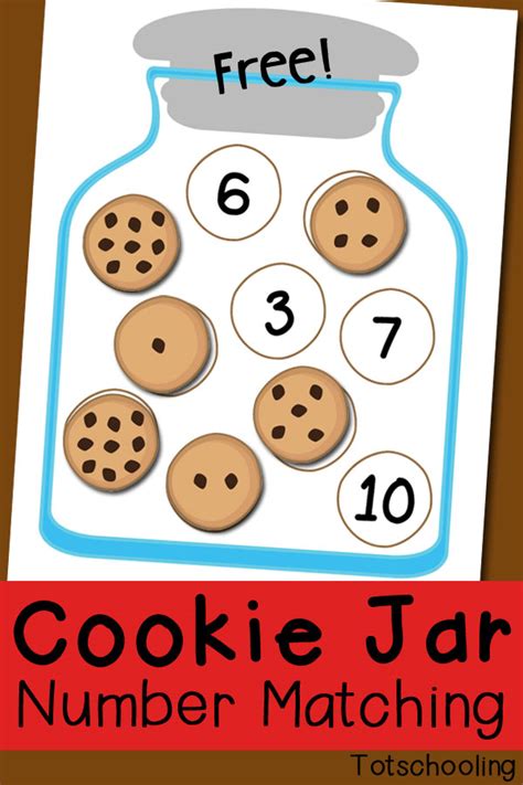 printable cookie jar number matching printable blank world