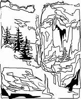 Coloring Landscape Mountain Wecoloringpage Pages sketch template