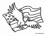 Eagle American Coloring Pages Flag Colormegood Holidays sketch template