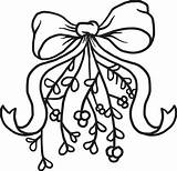 Mistletoe Coloring Christmas Clipart Pages Printable Drawing Draw Kids Misletoe Cliparts Colouring Getdrawings Library sketch template