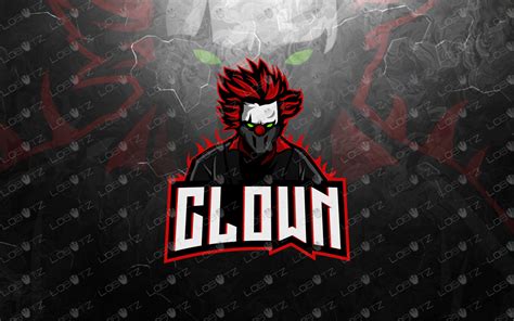 clown mascot logo  buy  clown esports logo  sale lobotz