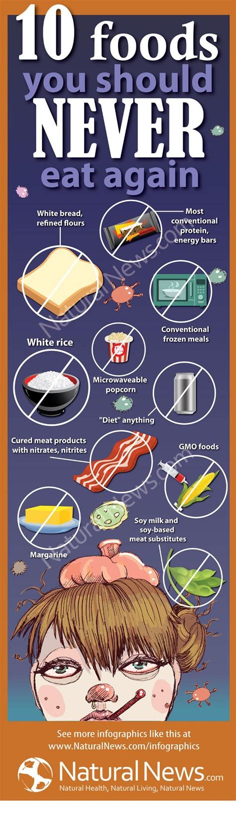 10 foods you should never eat again infographic