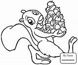 Squirrel Coloring Pages Cartoon Getcolorings sketch template