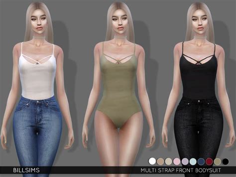 The Sims Resource Multi Strap Front Bodysuit