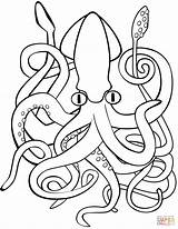 Squid Calamar Lula Kalmar Calamaro Riesenkalmar Inktvis Kleurplaten Supercoloring Kleurplaat Colossal Globalization Koloss Tintenfisch Taucher Mollusks Stampare Disegnare sketch template