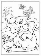 Elephant Coloring Pages Printable Kids Warrior Cat Coloringtop Happy sketch template