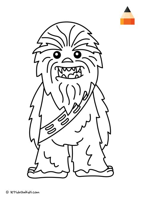 coloring page chewbacca coloring sheets  kids disney coloring