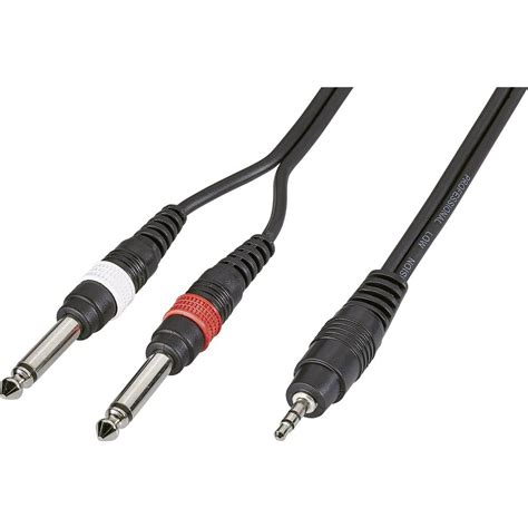 cinch adapter cable  jack plug  mm  jack plug  mm   black  conradcom