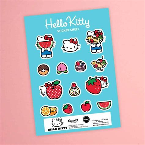 Hello Kitty Foods Sweetness Sticker Sheet Punkypins