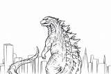 Godzilla Coloring Monstro Monstre Raskrasil sketch template