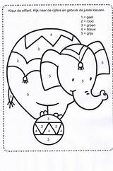 Circus Coloring Pages Numbers Preschool Carnival Activities Kindergarten Color Crafts Theme Kids Worksheets Olifant Clown Sheets Circo Colouring Number Printables sketch template