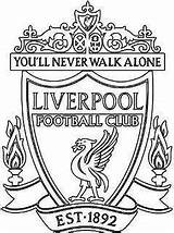 Liverpool Coloring Logo Club Futbol Fc Pages Template Templates sketch template