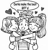 Dork Diaries Coloring Bff Pages Nikki Print Colouring Friends Characters Book Diary Books Dorks Cute Printable Party Sheets Quotes Why sketch template