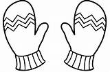 Coloring Winter Clothes Pages Mittens Comments sketch template