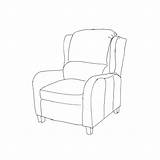 Recliner Drawing Chair Reclining Getdrawings sketch template