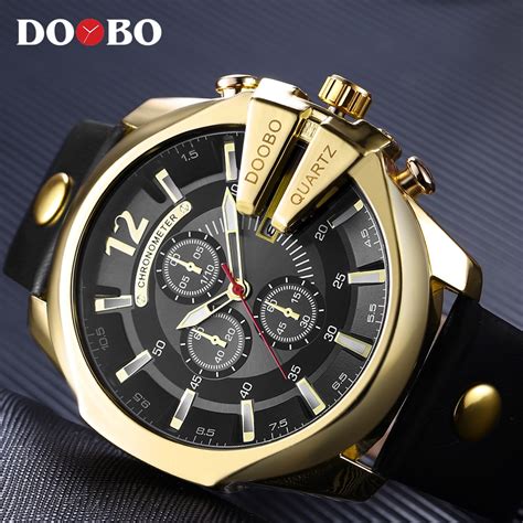 relogio masculino doobo golden men watches top luxury popular brand  man quartz gold