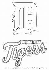 Detroit Tigers Coloring Pages Logo Mlb Baseball Dodgers Template Clipart sketch template