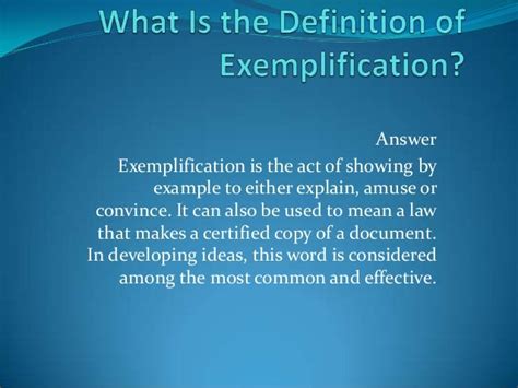 definition  exemplification
