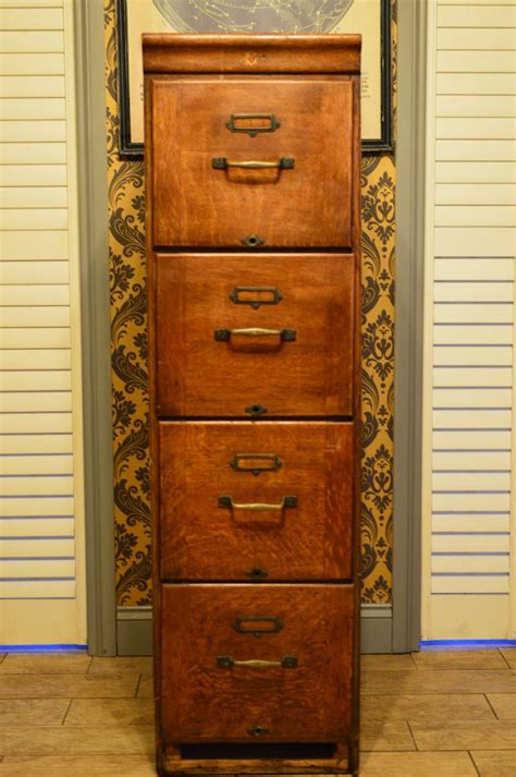 antique vintage oak filing cabinet kenrick