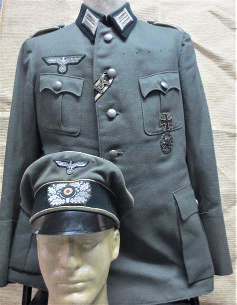 wwii nazi german wehrmacht uniform set  lieutenant colonel friedrich gerholz operations
