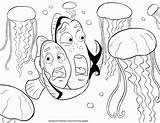 Coloring Nemo Finding Bruce Popular sketch template